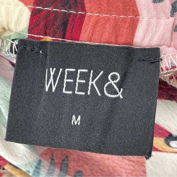 WEEK& Art Deco Parrot Print Beach Swim Cover Up Cropped High Waisted Pants Med. - Picture 7 of 9